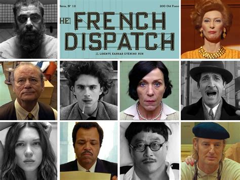 In addition to Murray, the "French Dispatch" cast also includes Owen Wilson as a travel columnist named Herbsaint Sazerac, Tilda Swinton as an art correspondent named J.K.L. Berensen, Benicio del ...